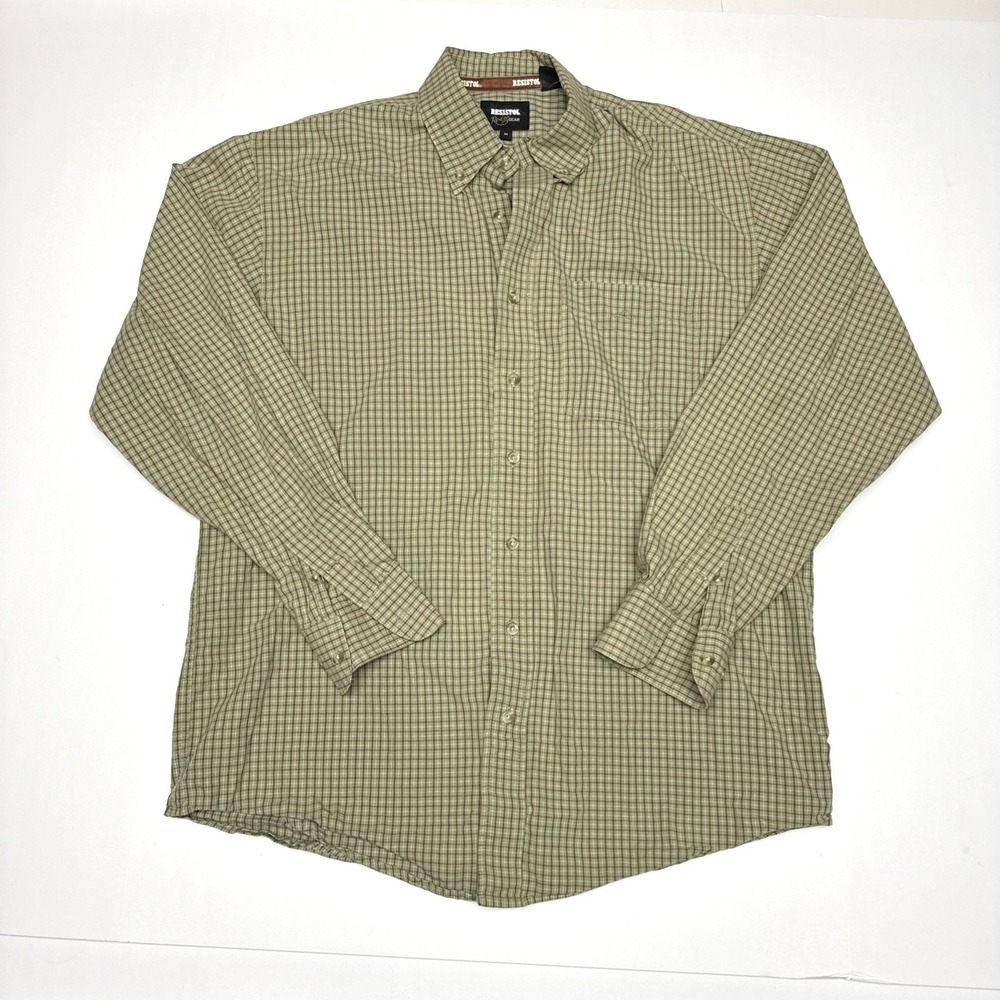 Resistol Rodeo Gear Shirt Mens Large M Long Sleeve Button Down Plaid